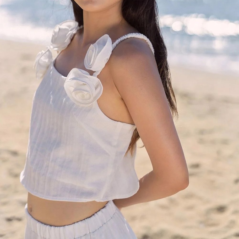 Open Back Top White - T0732